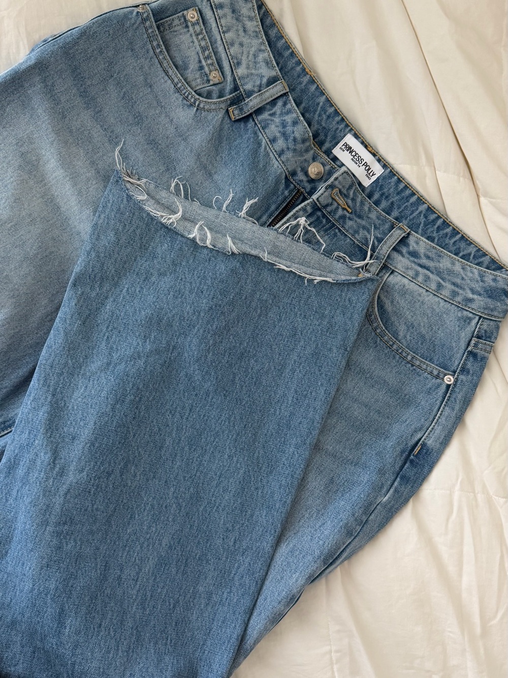 Princess Polly High-Rise Blue Denim Jeans